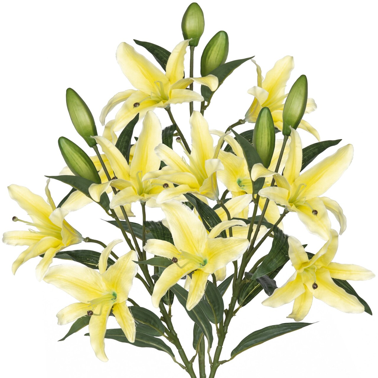 Lily Artificial Flowers Bulk 30” Long Stems 12 Silk Flower Heads Bouquet, Wedding Decoration Office DIY Indoor Home Decor Mothers Day Gift, 3pcs